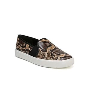 Vince Women's Blair Snakeskin-Embossed Leather Slip-On Sneakers - size 8…